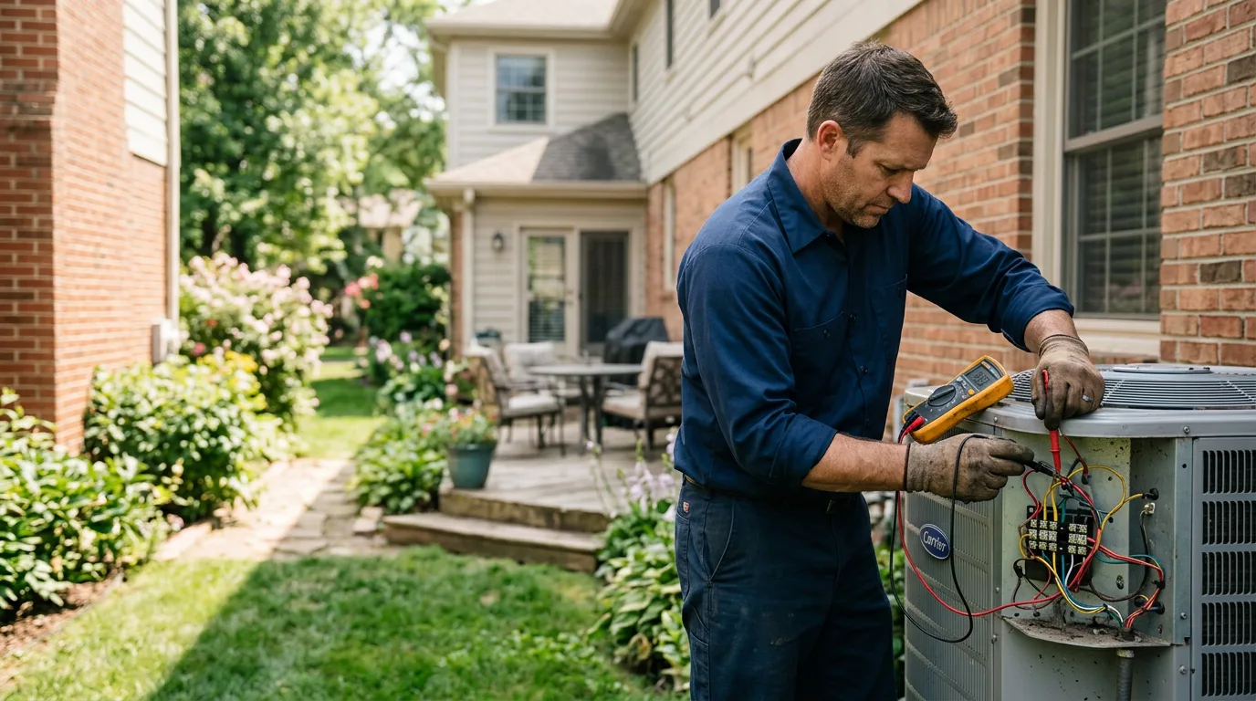 HVAC technician working near Gypsum, OH